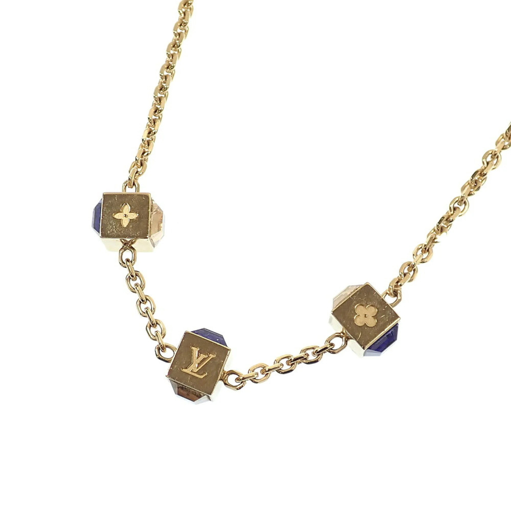 Louis Vuitton Bracelet Collier Gamble Necklace for Women M65096 Gold Color GP